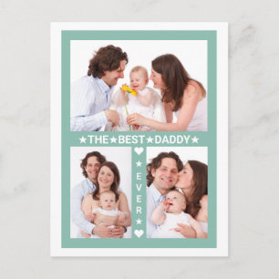 Cartão Postal Colagem de Fotos da Família Nunca Mais Pai Do Melh