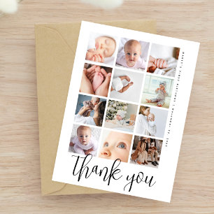 Cartão Postal Colagem de Fotos de Aniversário de 1 Ano em Letra