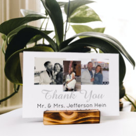 Cartão Postal Colagem de Fotos de Casamento com Letreiro à Mão A