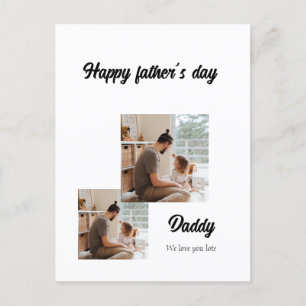 Cartão Postal Colagem de fotos de dia de os pais bonito