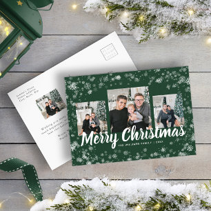 Cartão Postal Colagem de Fotos de Natal