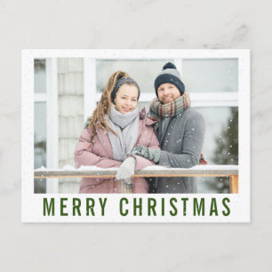 Cartão Postal Colagem de Fotos de Natal com Texto de Vegetação n