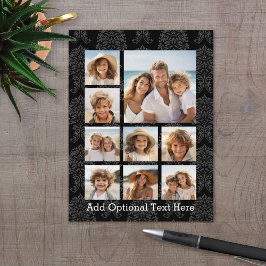 Cartão Postal Colagem de Fotos do Instagram com 9 fotos quadrada