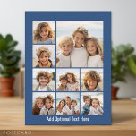 Cartão Postal Colagem de Fotos do Instagram com 9 fotos quadrada<br><div class="desc">Montagem fotográfica de 9 fotos em diferentes tamanhos em um fundo de cor sólida. Use suas fotos sem quadros nesta! Adicione suas fotos e instantâneos favoritos a esta faixa para obter um dispositivo de memória divertido. Uma maneira artística de mostrar seus melhores fotos de compartilhamento de fotos.</div>