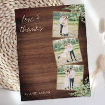 Colagem de Fotos Elegantes para Agradecer Casament