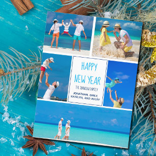 Cartão Postal Colagem de Fotos Moderna do feliz ano novo 2024