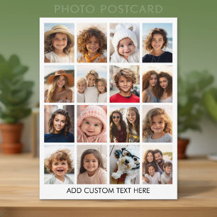 Cartão Postal Colagem de Fotos no Instagram - 16 fotos Pode Edit