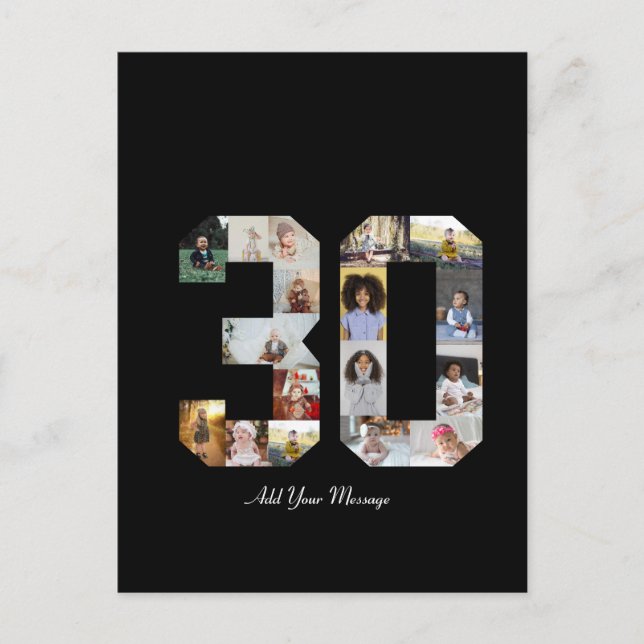 Cartão Postal Colagem de Fotos Número 30 (Frente)