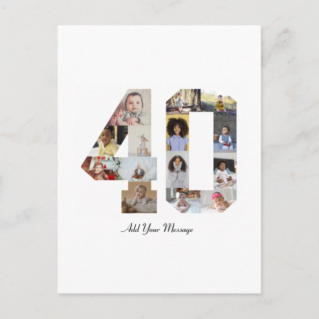 Cartão Postal Colagem de Fotos Número 40 (Frente)