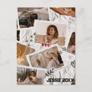 Cartão Postal Colagem de Fotos Personalizada