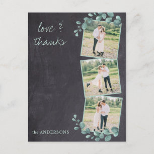 Cartão Postal Colagem de Fotos Rustic Chalkboard Greenerage Obri