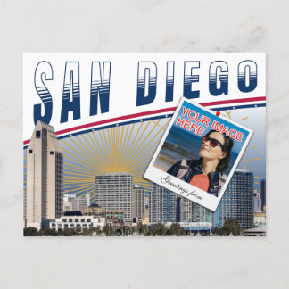 Cartão Postal Colagem de Fotos Vibrante San Diego California