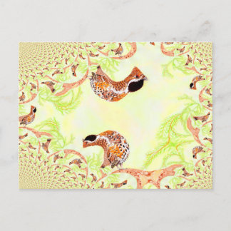 Cartão Postal Colagem de Ilustração de Agrupamento de Perigos Fu