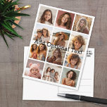 Cartão Postal Colagem de Instagram de Foto 12 - Escolha Cor de F<br><div class="desc">Adicione seus fotos favoritos a este modelo divertido. Você pode usar fotos do Instagram ou quaisquer fotos para esta grade.</div>