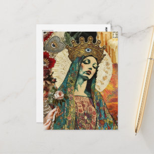 Cartão Postal Colagem de Maria