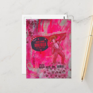 Cartão Postal Colagem de Mídia Mista Homem Cogumelo