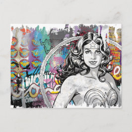 Cartão Postal Colagem de Mulher Maravilha 6