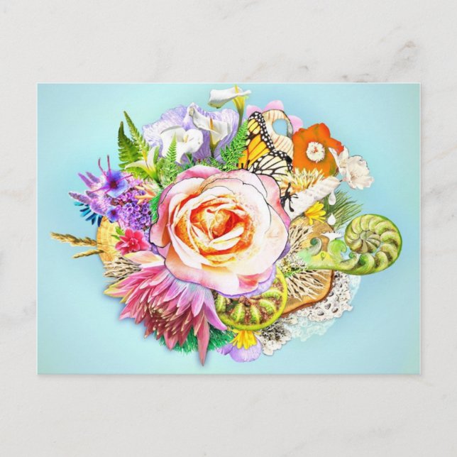Cartão Postal Colagem de Nova Zelândia (Frente)