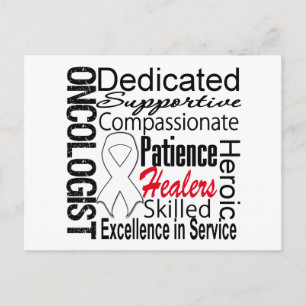 Cartão Postal Colagem de Oncologista de Câncer de Pulmão