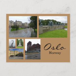 Cartão Postal Colagem de Oslo 1