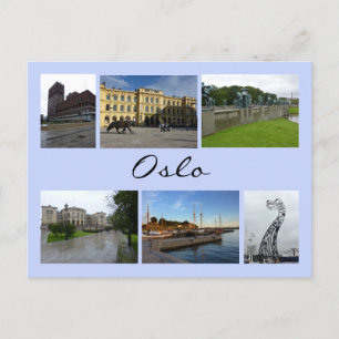 Cartão Postal Colagem de Oslo 2