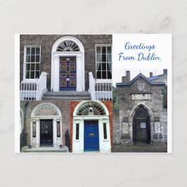 Cartão Postal Colagem de passagens antigas, Saudações de Dublin