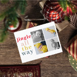 Cartão Postal Colagem de Quatro Fotos | Jingle Colorido Em Todo<br><div class="desc">Colagem de Quatro Fotos | Jingle Colorido Em Todo O Caminho</div>