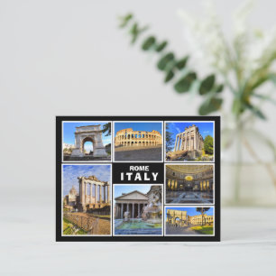 Cartão Postal Colagem de Roma, Itália