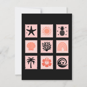 Cartão Postal Colagem de selos naturais