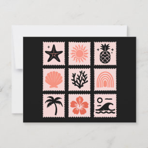 Cartão Postal Colagem de selos naturais