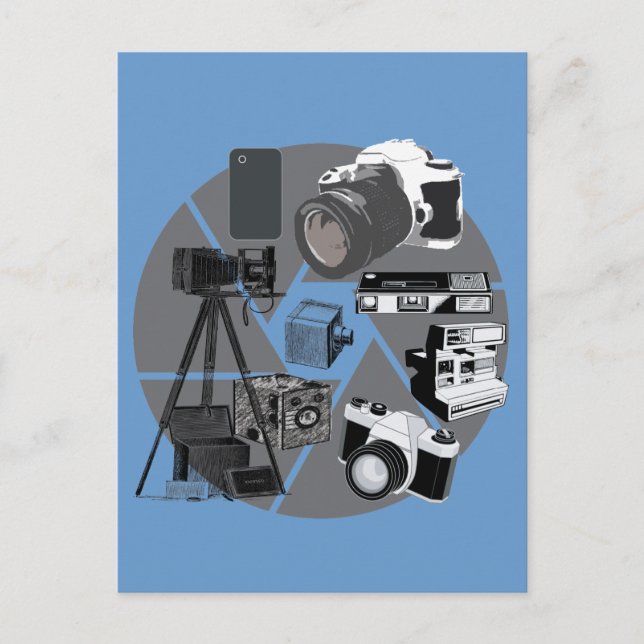 Cartão Postal Colagem de Tempo da Câmera (Frente)