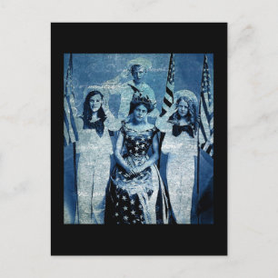 Cartão Postal Colagem de Vintage Patriótica