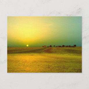 Cartão Postal Colagem Desert Sunrise