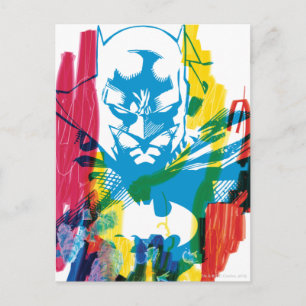 Cartão Postal Colagem do Marcador Batman Neon