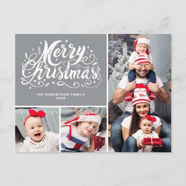 Cartão Postal colagem fotográfica natal de natal (Frente)