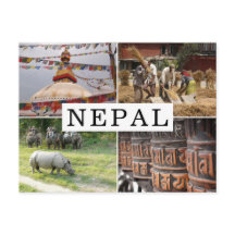 Colagem fotográfica turística no Nepal