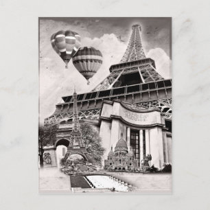 Cartão Postal Colagem Francesa v1