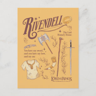 Cartão Postal Colagem Gráfica em Aquarela RIVENDELL™