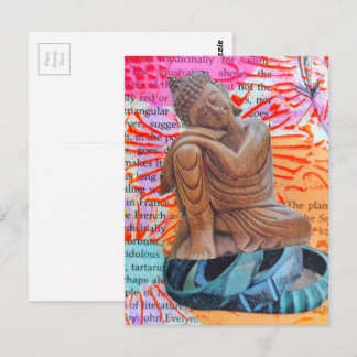 Cartão Postal Colagem Mista Paz
