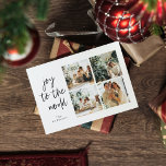 Cartão Postal Colagem Natal Quatro Fotos | Alegria Para O Mundo<br><div class="desc">Colagem Natal Quatro Fotos | Alegria Para O Mundo</div>