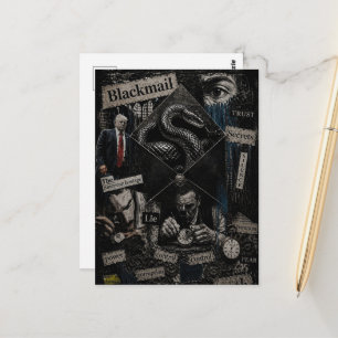 Cartão Postal Colagem Política de Chantagem