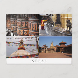 Cartão Postal Colagem postal de religião do Nepal