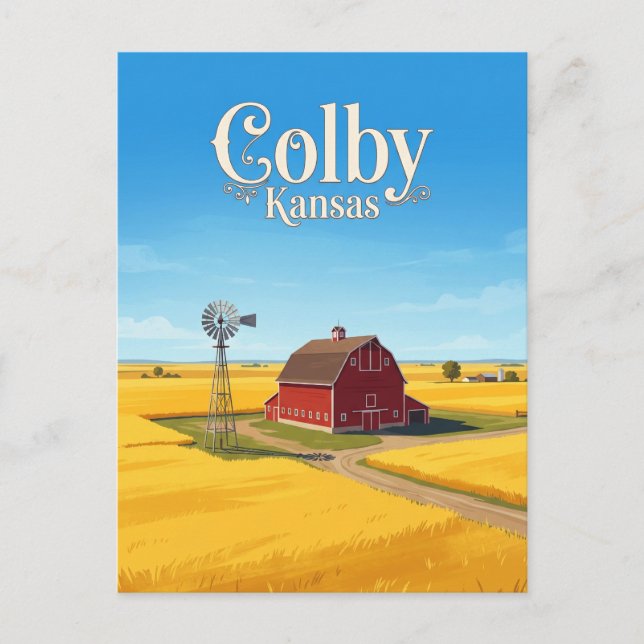Cartão Postal Colby Kansas (Frente)