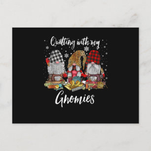 Cartão Postal Colcha Com Meus Gnomies Gnomos De Natal Feriado