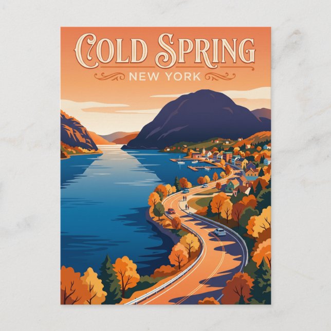Cartão Postal Cold Spring EUA (Frente)