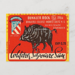 Cartão Postal Colditzer Schwarze Sau