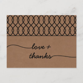 Cartão Postal Coleção de Casamentos de Kraft Whimsical Modern