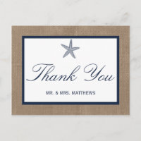 Coleção de Casamentos de Praia de Starfish Burlap,