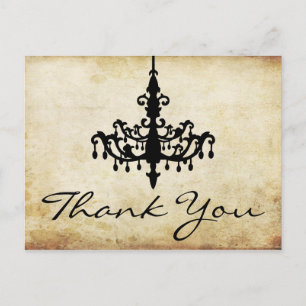 Cartão Postal Coleção de Casamentos Vintage Chandelier