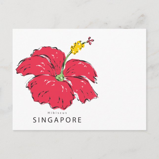 CARTÃO POSTAL COLEÇÃO DE HIBISCUS SINGAPURA (Frente)